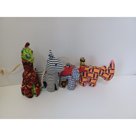 African Stuffed Animal Baby Mobile Elephant Rhino Zebra Giraffe‎ - Picture 1 of 6